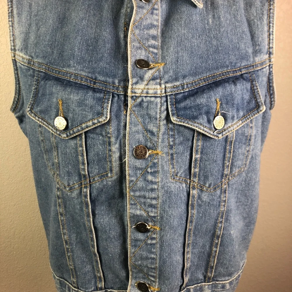 Vintage 90’s Breaker Jeans Denim Vest - Picture 2 of 9